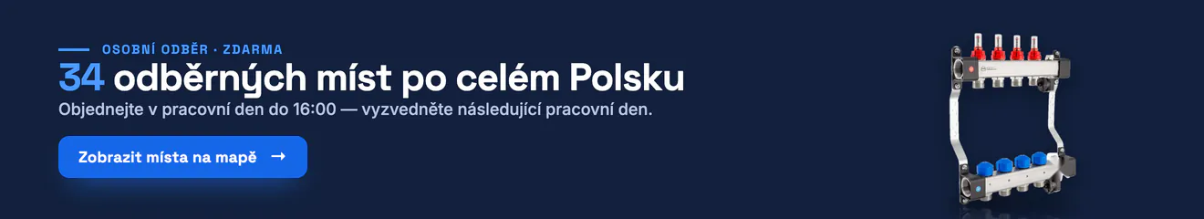 34 odběrných míst po celém Polsku. Objednejte v pracovní den do 16:00 — vyzvedněte osobně následující pracovní den, bez poplatku. Prohlédněte si místa na mapě.