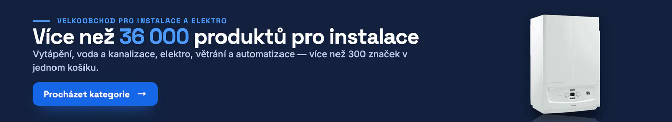 Více než 36 000 produktů pro instalace: vytápění, voda a kanalizace, elektro, větrání a automatizace — více než 300 značek v jednom košíku. Procházejte kategorie.