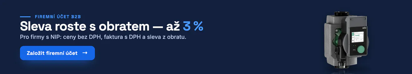 Firemní účet: sleva roste s obratem — až 3 %. Pro firmy s NIP: ceny bez DPH, faktura s DPH a sleva z obratu. Sleva pro ověřené firemní účty. Založte si firemní účet.