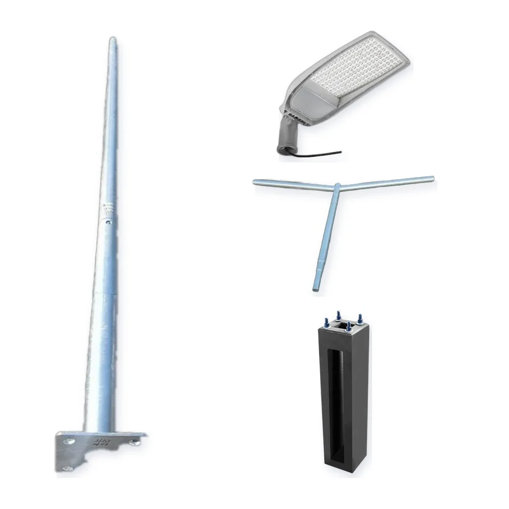 Súprava pouličného osvetlenia 10 m s dvoma LED svietidlami 80 W
