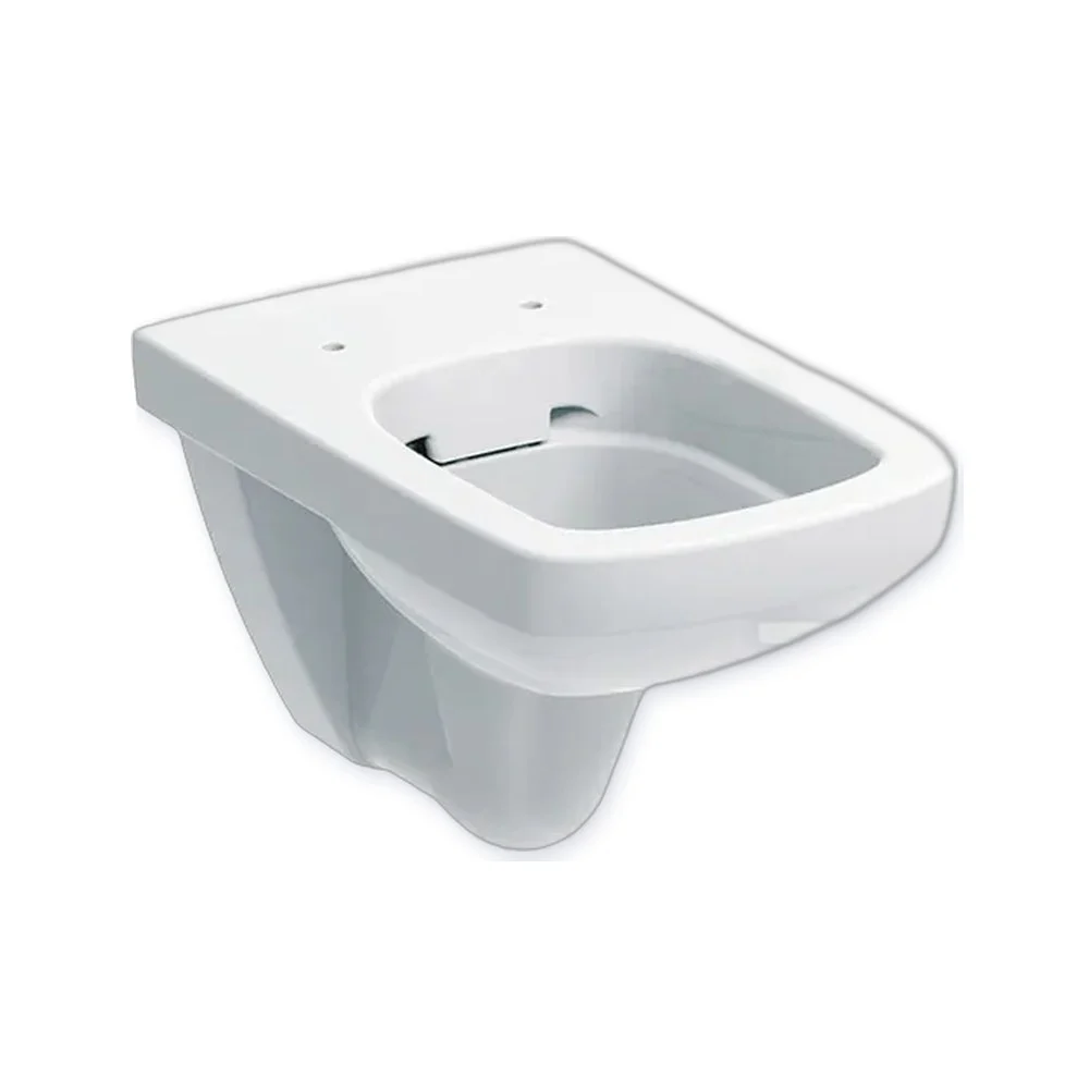 Závěsný WC set: stelář Wavin LaLinea Basic, mísa Geberit Selnova Square Rimfree (prkénko duroplast) s prkénkem, tlačítko Wavin Select 2.0 LA LINEA matná černá