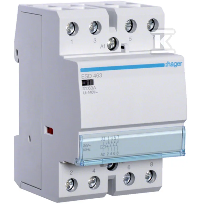 Stycznik 24VAC 4NO 63A AC-7a/b