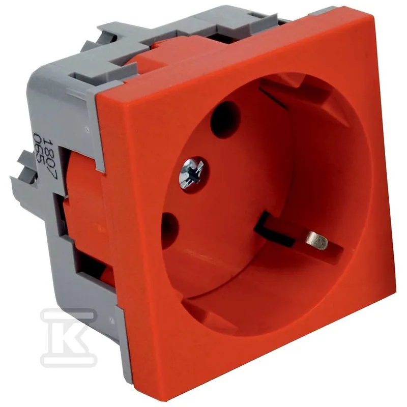 QS 45X45 BB - SCHUKO, CZERWONE (1/10 szt.)