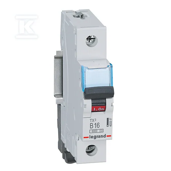 Wyłącznik nadprądowy S 301 1P B 16A 6000A TX3