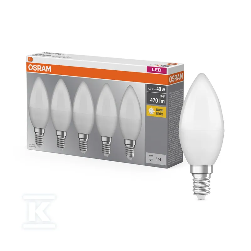 Żarówka LED BASE CLASSIC B 4.9W 827 Frosted E14