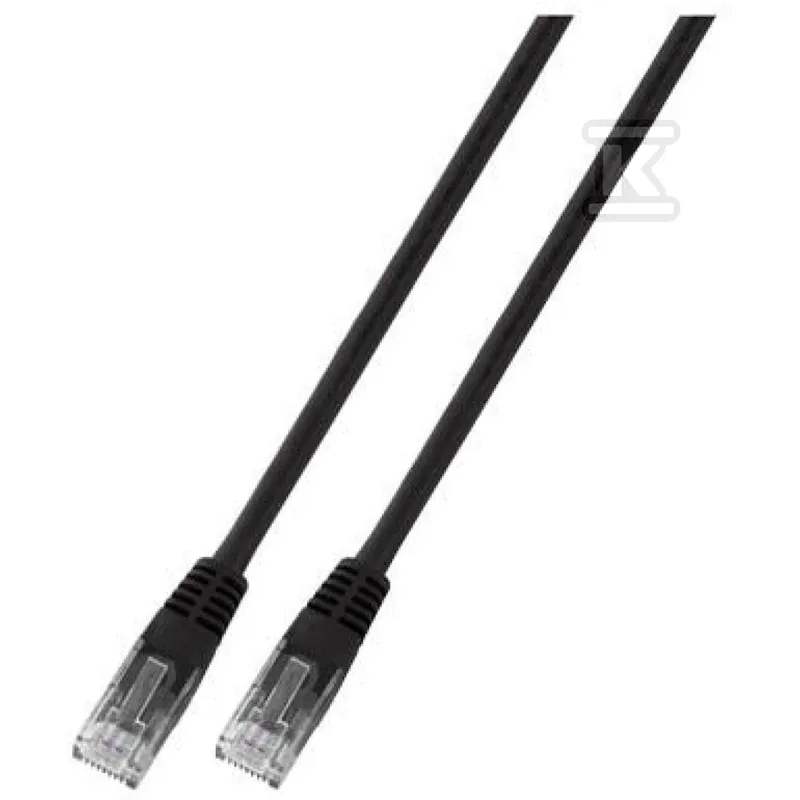 Patchcord RJ45 U/UTP kat. 6 PVC CCA czarny 2m