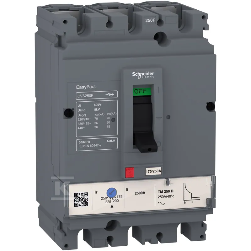 Kompaktní jistič Schneider Electric Easypact CVS160F TMD 160A 3P, 380/415 V, 36 kA — LV516333