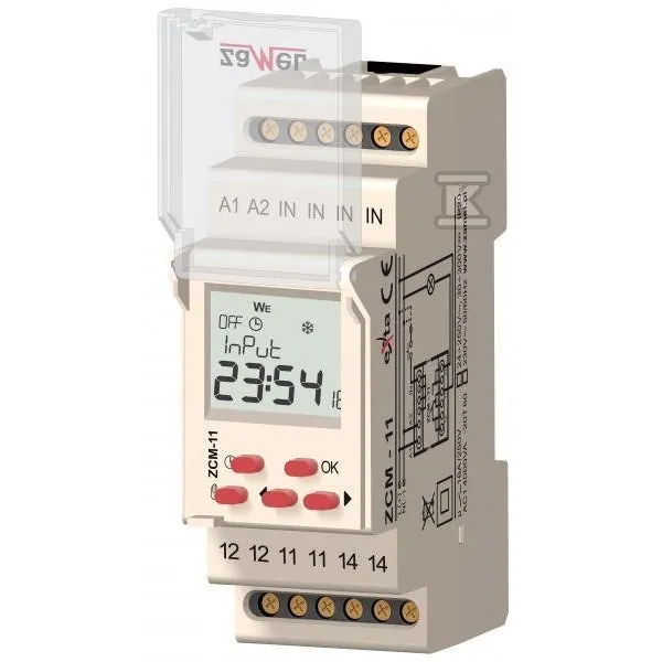 Programator czasowy 1-KAN. tygodniowy 230V AC TYP: ZCM-11