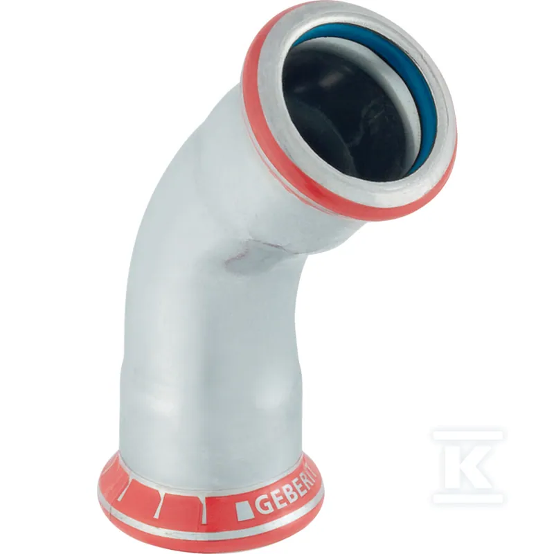 Kolano 45° Geberit Mapress C-Stahl d35, uszczelka FKM — 51226