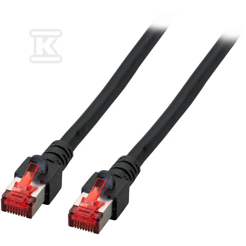 Patchcord RJ45 S/FTP kat. 6 LSZH czarny 3m