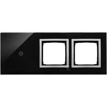 Panel dotykowy S54 Touch, 3 moduły, 1 pole dotykowe + 2 otwory na osprzęty S54, księżycowa lawa, SIMON54 TOUCH