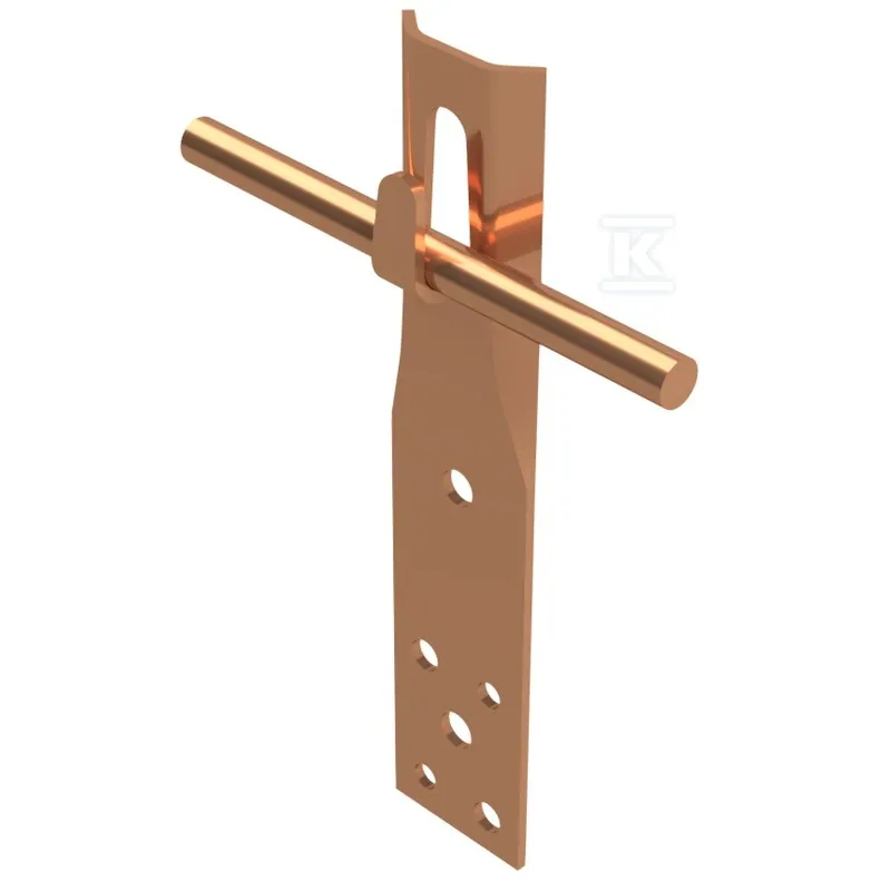 Uchwyt prosty zacisk AH Hardt do zwodu poziomego, h=8 cm, Cu — AH11032