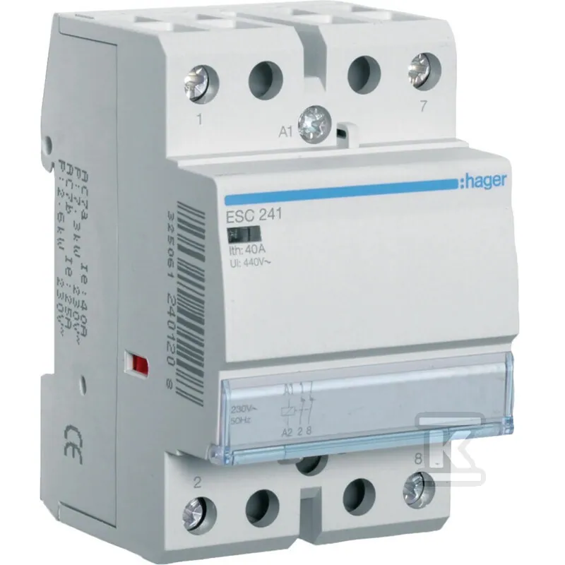 Stycznik 230VAC 2NC 40A AC-7a/b