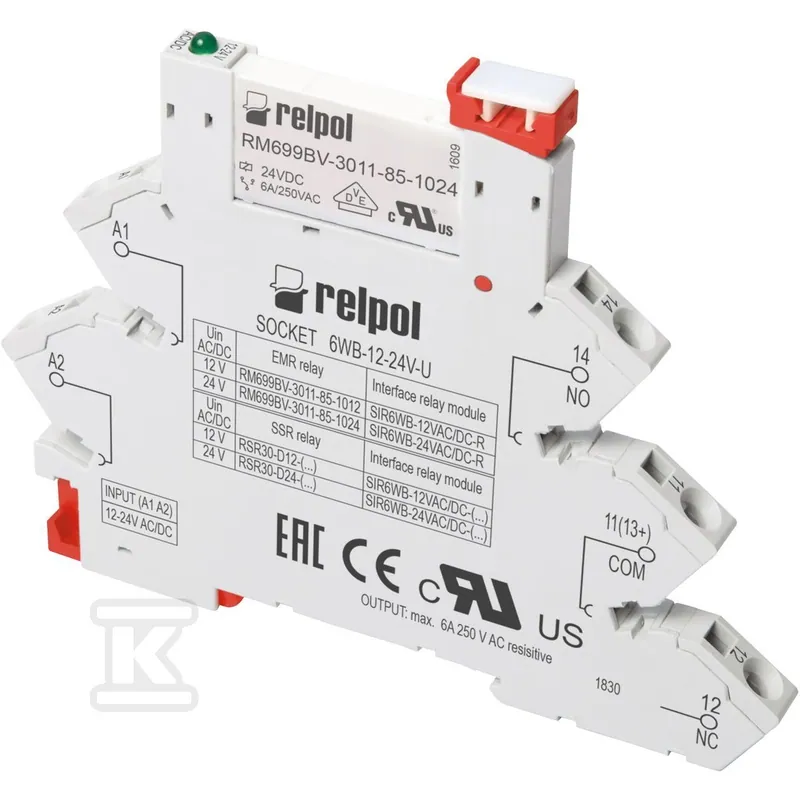 Przekaźnik interfejsowy SIR6WB-24VAC/DC-R