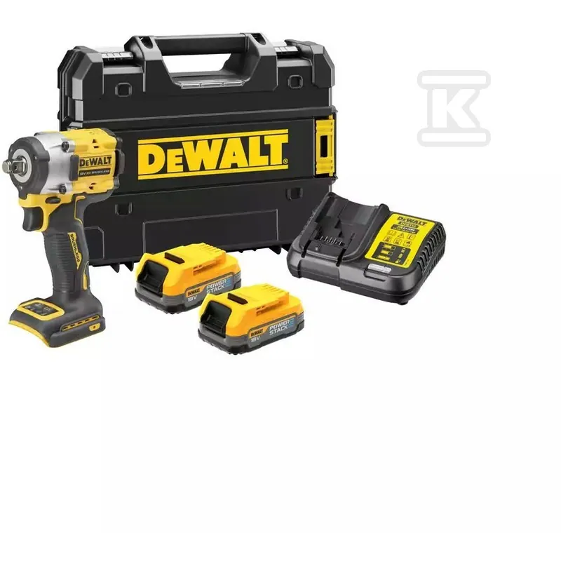 DeWalt 18V XR Kompaktný rázový uťahovák 1/2" 2X1.7Ah POWERSTACK