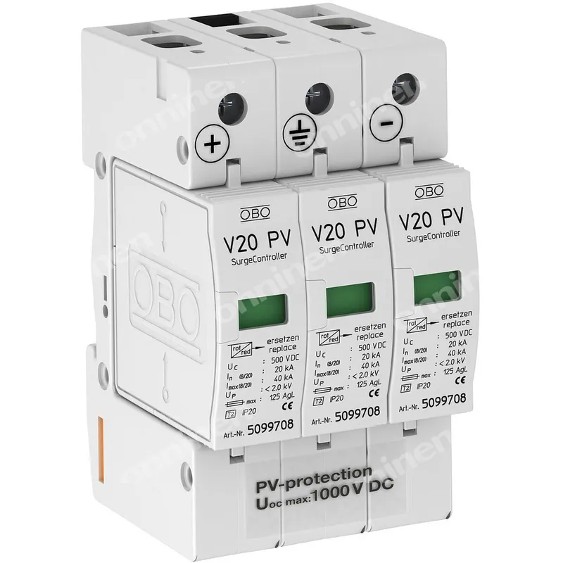 Ogranicznik przepięć 1000Vdc typ V20-C 3-PH-1000