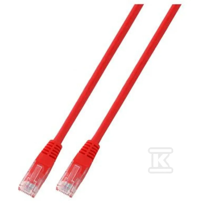 Patchcord RJ45 U/UTP kat. 5e PVC CCA červený 1m