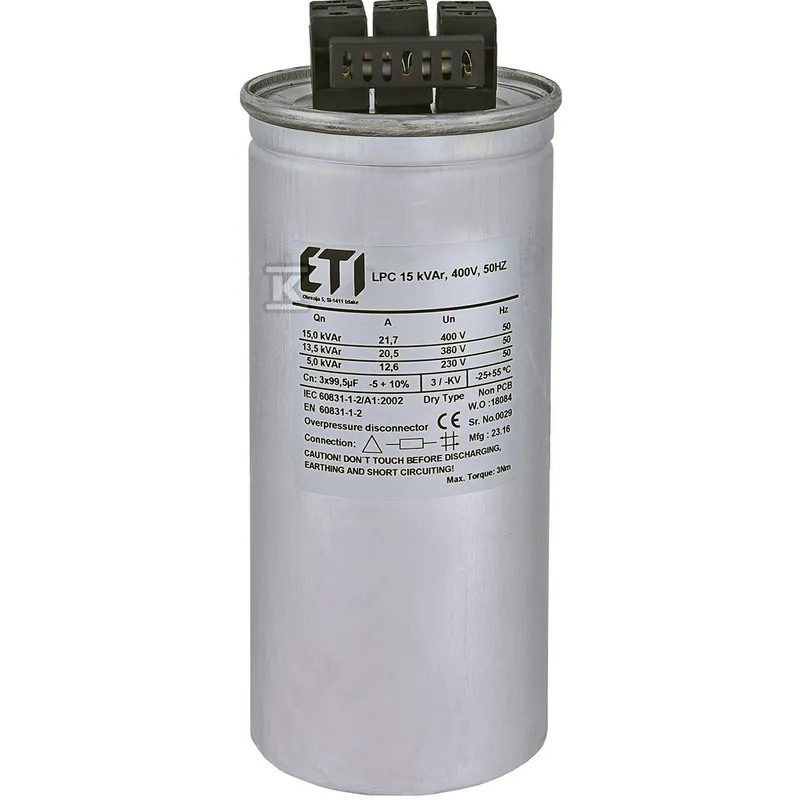LPC 15 kVAr, 400V, 50HZ Kondenzátor